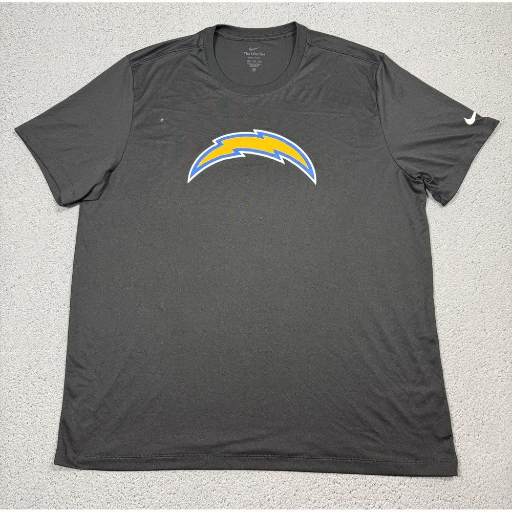 Nike Los Angeles Chargers Shirt Mens 2XL Black NFL Football Dri Fit Nike Tee